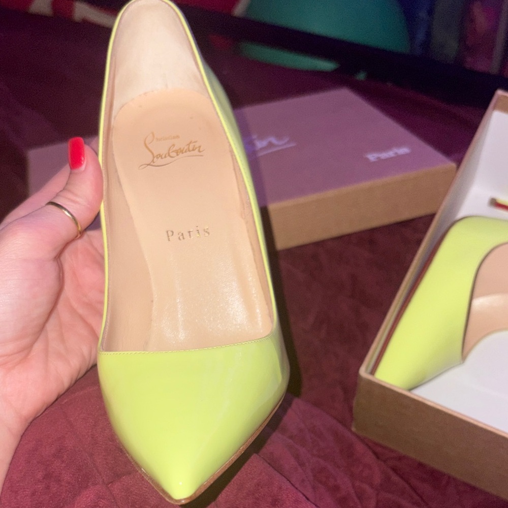 Christian Louboutin Neon Yellow Heels